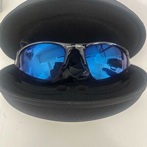 Oakley Sunglasses with Reflective Blue Lenses